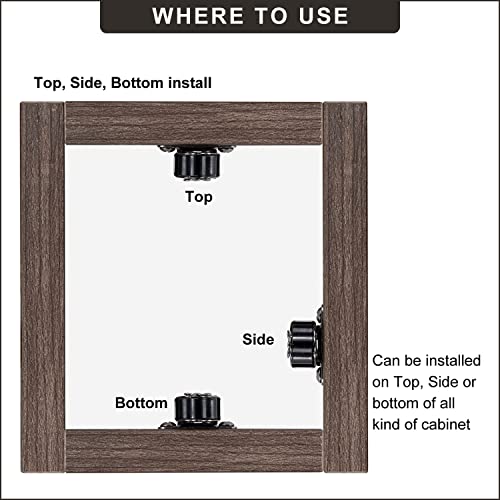 Keenkee Cabinet Latch Double Roller Catch, Black Nickel, 2 PCS | Hardware for Cupboard Closet Cabinet Door Latches and Catches - color: BlackNickel 2ps
