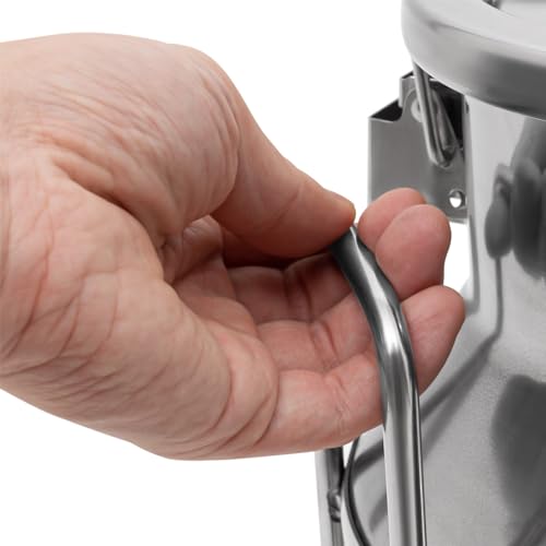 10L/2.64Gal Milk Can, Stainless Steel Milk Transport Cans Wine Pail Bucket Tote Jug Pot Oil Liquid Storage Barrel with 2 Handles Milk Container with Lid for Grain Wine Liquid - color: 10l-2.64gal