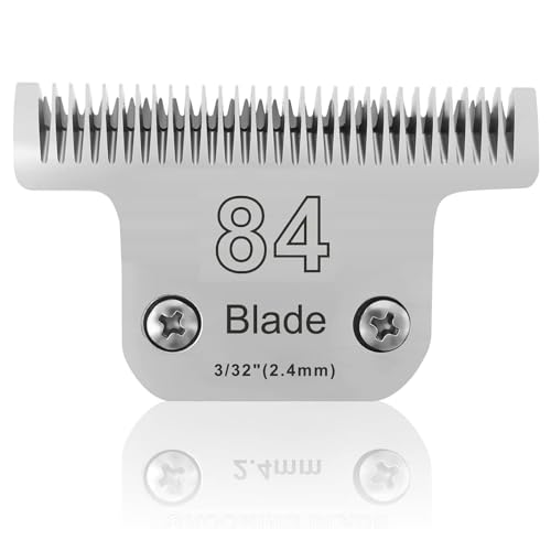 T84 Blade Dog Grooming Blades Compatible with Andis Dog Clipper | Dog Clipper Blades Compatible with Oster A5/Wahl KM10 dog clipper,Cut Length 3/32"(2.4mm) - color: 1pc #T84