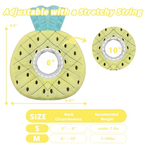 Soft Cat Cone Collar, Cute Cats Recovery Collar Suitable for Cats | Cat cone for Small, Medium, Large cat,Elizabethan Neck Collar for Cats After Surgery (Pineapple, Medium) - color: Pineapple, size: Medium