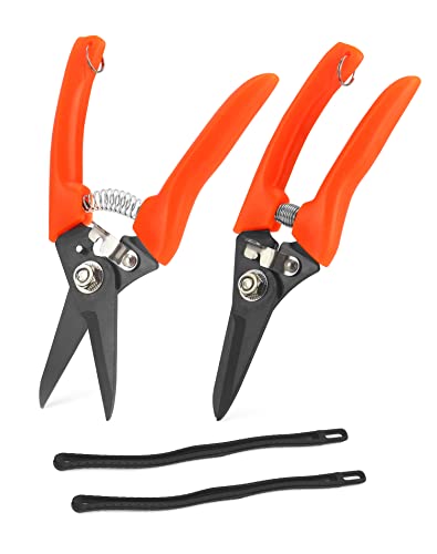 QWORK Hoof Trimmers Goat Hoof Trimming, 2 Pack 7" Multipurpose Nail Scissors Daily Trim for Pig Trotters, Sheep, Alpaca, Lamb and Pruning Potted Plants