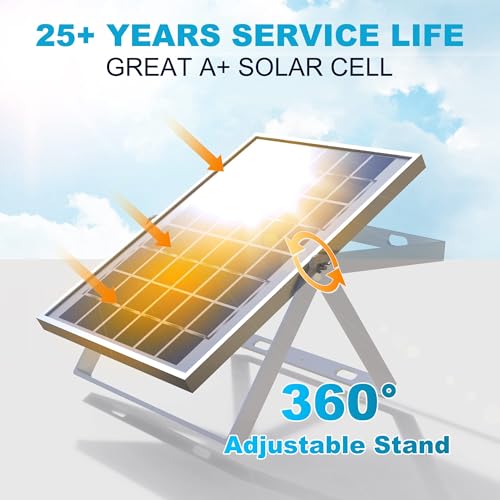 Solar Fan for Greenhouse, 20W Solar Powered Fan for Chicken Coop, Waterproof Exhaust Fan for Shed with 11.8ft/3.6m Cable - style: Solar Fan-20W