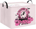 Pink Spooky Cute Witch Halloween Basket with Pumpkin Prints, Trick or Treat Storage basket for Gifts and Party Stuffers(Black Pink Halloween) - color: Black Pink Halloween