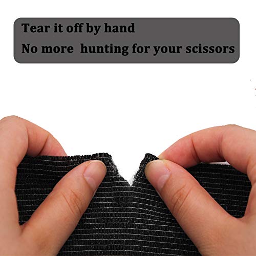 12 Rolls Elastic Self Adhesive Bandage Wrap 3 Inch, Breathable Non Woven Cohesive Bandage, Vet Wrap for Dogs, Ankle Sprains Swelling Tape, Sports Athletic Tape Black - color: 3 Inch-12 Count Black