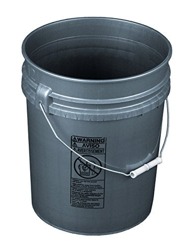 API Kirk Grey 5 Gallon Heavy Duty 90 Mil Food Grade Plastic Bucket - color: Gray