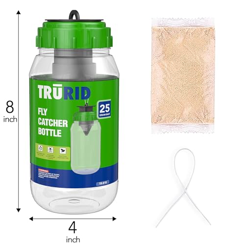 Fly Traps Outdoor- Reusable Hanging Fly Trap- (3-Pack) Add Water to Catch House & Horse Flies in Garden, Backyard & Barn, Natural and Non-Toxic