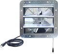 iLiving ILG8SF10V-T, 10 inch Shutter Exhaust Attic Garage Grow, Ventilation Fan with 3 Speed Thermostat 6 Foot Long 3 Plugs Cord, 10" - Variable, 600 CFM, 900 SQF Coverage Area, Silver - size: 10 Inches