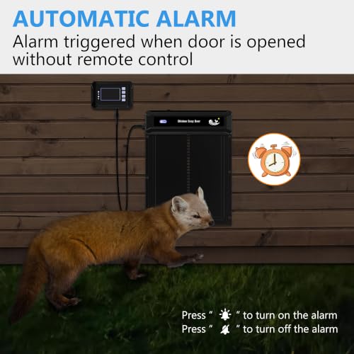 Automatic Chicken Coop Door with External Control Box，Coop Door with 118-inch-long Connection Cable & 5000mAh Battery, Anti-Pinch Auto coop Door, Weatherproof for Backyard Chicken Coop