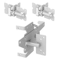 ZEKOO Stainless Steel Vinyl Fence Gate kit, Self Closing Gate Hinge & Latch | Rust Proof, Use for Vinyl Fence Gate and Wood Fences Gate, Heavy Duty 1 Gate Latch 2 Gate Hinges (White) - color: White One Set