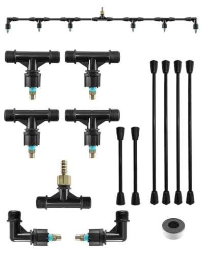 6-Nozzle Agricultural Spray Wand, 7.5Ft Boom Sprayer for Tractors & UTVs | Wide Coverage Sprayer Boom with Adjustable Nozzles from Fine Mist to Jet, Corrosion Resistant Universal Connector for Farm