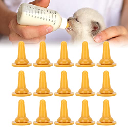 Pet Feeding Silicone Nipple, Nursing Bottle Kits - Replacement Nipple for Cat Feeding Bottle - 15-Pcs