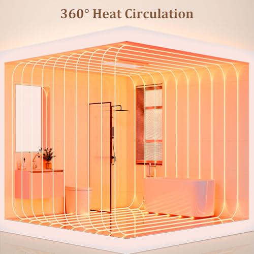 Hawkrown 4 in 1 Bathroom Exhaust Fan with Light and Heater, 1900W Bathroom Heater Fan Light Combo, 180 CFM 1.0 Sone Ceiling Fan Remote Control Heater, Ventilation for Home, Bath, Hotel (Style 1) - color: Style 1