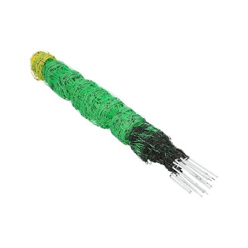 Electric Fence Netting,PE Electric Fence Wire with 10 Stakes 4 Wires, Electric Fence for Livestock Farms and Ranches, Utility Portable Temporary Fence