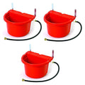 Little Giant FW16RED 4 Gallon Capacity Automatic Float Controlled Waterer Animal Horse & Cattle Livestock Water Trough, Red (3 Pack)