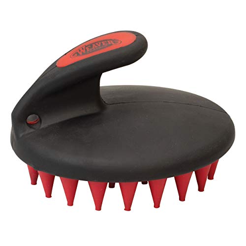 Weaver Equine Palm Held Coarse Curry with Large Rubber Bristles