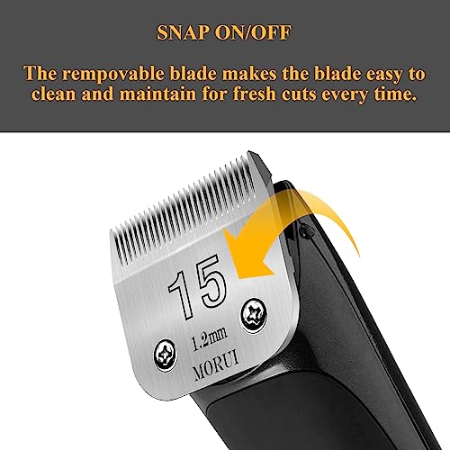 15 Cut Length 3/64"(1.2mm) Detachable Pet Dog Clipper Blades UltraEdge Series Clipper Blades for Dog Grooming Compatible with Most Andis,Oster A5 Wahl KM Series Clippers - size: 15# 1.2mm
