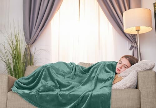 Utopia Bedding Soft Fleece Bed Blanket Throw Size Celadon (50x60 Inch) | Microfiber Plush Warm Lightweight Breathable Cozy Blanket Anti-Static, All Season Use, Gift for Women and Men - color: Celadon, size: Throw (50x60 Inch)