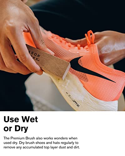 Jason Markk Delicates Shoe Cleaning Brush, Soft Bristles & Walnut Wood, Sneaker Care, Extra Gentle, Ideal for Footwear, Safe for Leather, Suede, Nubuck, Cotton, Knits - size: 1 Count (Pack of 1), style: Premium Brush