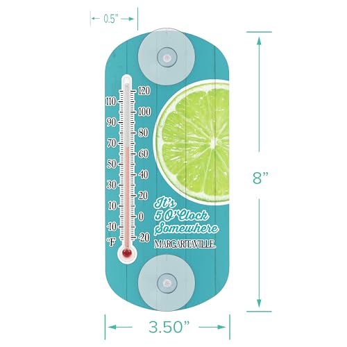 La Crosse 204-1081MV 8-inch Analog Capillary Window Thermometer with Lime - color: Lime