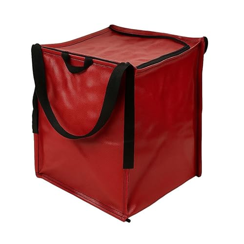 DURASACK 22-Gallon Zipper Top Heavy Duty Storage Tote Bags, Single, Red | Rugged Woven Polypropylene Moving Bag, Reusable Self-Standing Design, Holds up to 500 Pounds - color: Red, size: Medium