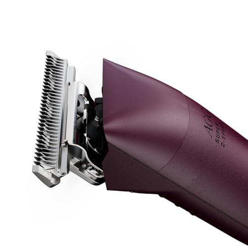 Andis 23330 AGC Super 2-Speed Horse Clipper, Includes T-84 Blade, Burgundy | Cool & quiet running, extra-wide detachable blade, professional horse & pet grooming clipper