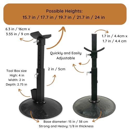 ZIRAO Farrier Stand, Adjustable Farrier Stand for Horses, Heavy-Duty Hoof Stand with Non-Slip Base for Hoof Care and Shoeing, Essential Farrier Tools for Horses