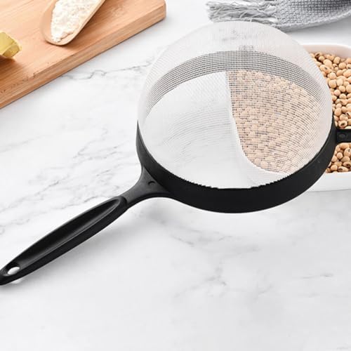 Alipis Plastic Flour Sieve, Flour Sifter, Sugar Powder Spreader, Mesh Strainer Colander Food Soy Milk Sieve with Handle Icing Sugar Sifters Tea Filter for Kitchen