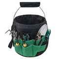Green Gardening Tools Organizer 5 Gallon Bucket Tools Kit Storage Organizer with Handle, Garden 42 Pockets Tools Management Bucket Bag Trays, Insert Bucket Boss Tools Organizer (Tools Excluded), Black, 17.91 inch x 11.81 inch