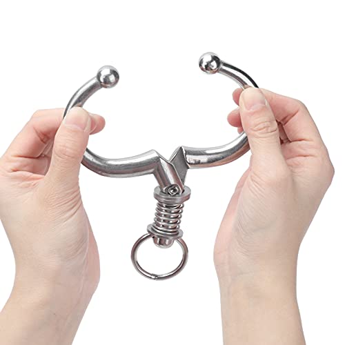 Cattle Nose Ring for Cows and Bulls Stainless Steel Spring Loaded Nose Clamp Compatible with Most Farm Breeds Safe and Lightweight