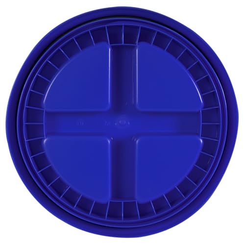 Gamma2 Gamma Seal Lid – Turn your standard utility bucket into an airtight storage container – Fits a 3.5 to 7 Gallon Bucket - Blue, Made in USA - color: Blue, size: Fits 3.5, 5, 6, & 7 Gallon Buckets
