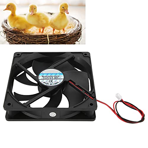 Incubator Fan 12V Incubator Exhaust Fan Low Noise High Power Motor | Ventilation Fan for Poultry Farms Hatcheries Greenhouse - style: Upper fan