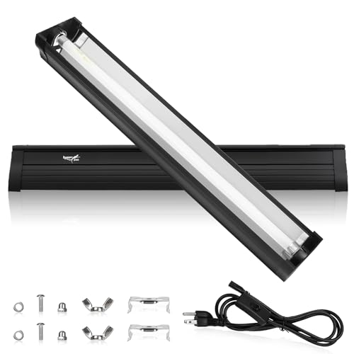 UVB Light for Reptiles Bearded Dragon, T5 UVB Reptile Light Fixture HO UVB Bulb Lighting Combo Kit 10.0 24W UVA UVB Reptile Light Bulb Terrarium Lamp Tube Bar for Snake Gecko Turtle Lizard, 22 Inch - size: T5-22Inch