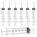 12Pack 5ml Syringes Without Needle for Liquid, Plastic Syringes with Cap for Feeding Pets, Measuring, Refilling, Oil, Individually Sealed - style: 5ML