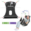 EZ Assistive Patient Lift Sling with Commode - Patient Lifting Slings for Transfer - Medical Full Body Straps for Elderly, Disabled,Nursing,Caregiver - SWL 500 lbs (Small-Black-1 PC) - size: Small-Black-1 PC
