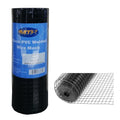 16GA PVC Black 24in x 25ft-1in x 1in Welded Wire Mesh Garden Economy Fence - size: 24"x25'-1"x1" 16GA Black