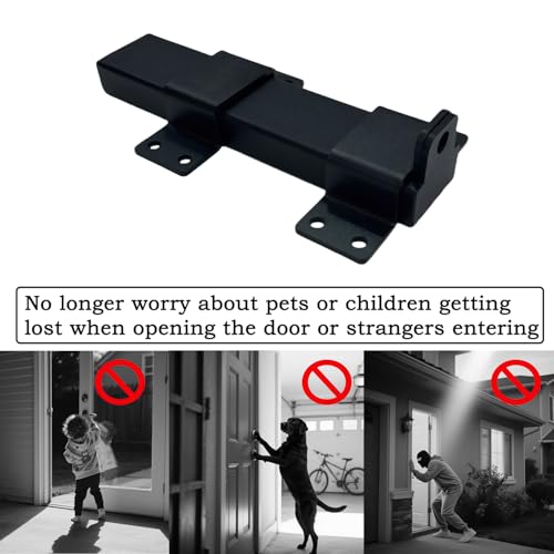 Heavy Duty Security Slide Gate Latch with Padlock Hole Adjustable Gate Latch Lock for Wooden Fences, Barn Door,Fence Gate and Shed Lock