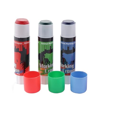 3Pcs Livestock Marker Paint Pen, Animal Identification High Visibility Livestock Marking Paint Pen Livestock Prod, Pig Cow Goat Marking Tools Paint for Marking Animal Skin