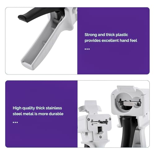 1 PCS Dispenser Gun, 50ml Dispensing Gun Kit，1:1 | Including cylinder and nozzle，Impression Mixing Dispensing Dispenser AB Gun 1:1 (50ML-1:1)