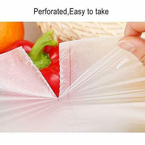 Immuson Food Storage Bag, 12 x 20 Plastic Produce Bag on a Roll, 2 Rolls Fruits, Vegetable, Bread, Food Storage Clear Bag, 350 Per Roll,700 Bags - size: 2 Rolls-700 Bags