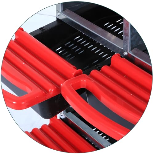 Chicken Nesting Boxes, Heavy-Duty 8-Compartment Metal Chicken Nesting Box – Removable Tray, Ventilation Holes, Easy Egg Collection, Rustproof Galvanized Steel - Red - 6 - Slot - A - color: Red, size: 6 - Slot - A