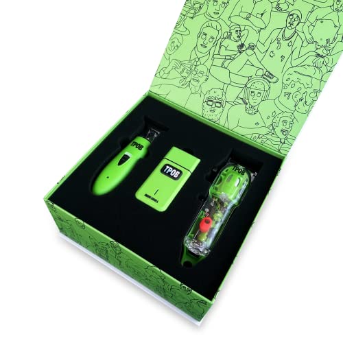 TPOB Slime 2 Barber Hair Clippers Trimmer Shaver Set for Men with Matte case and X Fade Blade (Gr) - color: Gr