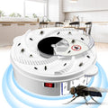 Qualirey Electric Fly Trap Automatic Rotating Insect Catcher,Batteries | Rotating Fly Gnat Trap Mechanism, UV Light Attracts Insects, Chemical-free Reusable for Outdoor Indoor Kitchens Patios - style: Batteries
