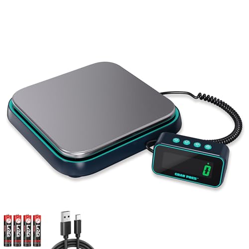 GRAM PRES Digital Shipping Scale, 86 lbs/0.1oz Highly Accurate Postal Scale | for packages with Hold/Tare/Separate LCD Display，Stainless Steel Postage Scale，Package Scale for Small Business, Mail Scale