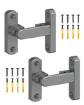 Adjustable Barn Door Locks, 90/180 Degree Gate Latch, Grey-2 Pcs | Home Security Sliding Door Latch for Bedroom, Barn, Cabinet, Garden & Fence - color: Grey-2 Pcs