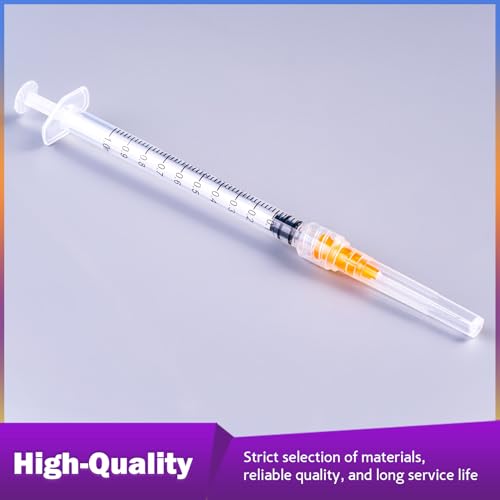 Syringes 1ml with 25 Gauge 1 Inch Needle Disposable Lab Syringe, 100 Pack - size: 1ML 25G 1" 25MM