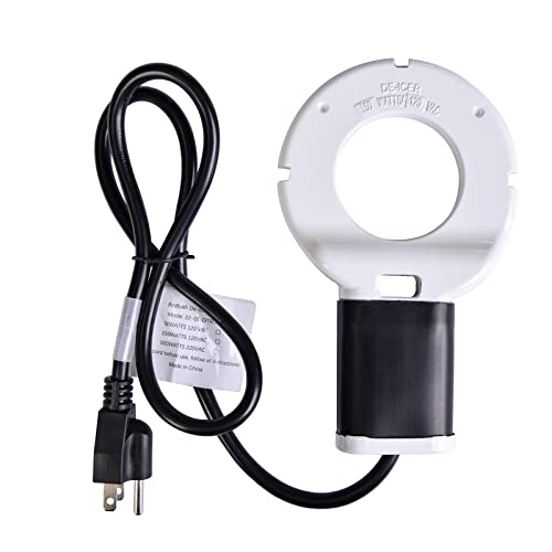 250W Chicken Waterer Heater, Cast Aluminum Utility De-Icer | for Max 25Gal, 5FT, Non-Conductive, Anti-Rust, Heated Chicken Waterer, Bird Bath Heater, Livestock Water Heater for Farm - size: 250-Watt