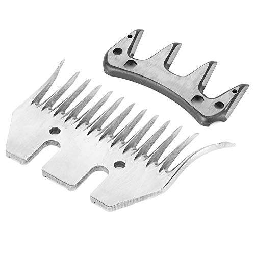 Stainless Steel Sheep Clippers Replacement Shearing Cutter 13 Tooth Curved with Upper Serration, 9 13 Tooth Straight Curved for Goat Grooming Livestock Trimming, Reduces Snagging o - size: 13-tooth curved (+ swing )