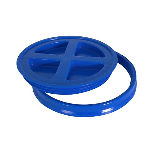 Gamma2 Gamma Seal Lid – Turn your standard utility bucket into an airtight storage container – Fits a 3.5 to 7 Gallon Bucket - Blue, Made in USA - color: Blue, size: Fits 3.5, 5, 6, & 7 Gallon Buckets