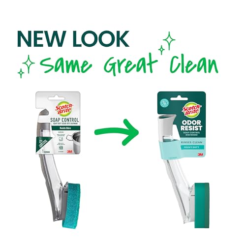 Scotch-Brite Odor Resist Heavy Duty Dishwand, 1 Dish Wand, Handles Tough Messes on Non-Coated Cookware, Oven Racks, Grills and More, Fits all Scotch Brite Refills - size: 1 Dishwand