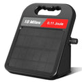 10 Mile Solar Fence Charger 0.11J Electric Fence Energizer with Day Night Mode 24-Hour Protection Black - size: 0.11J Black